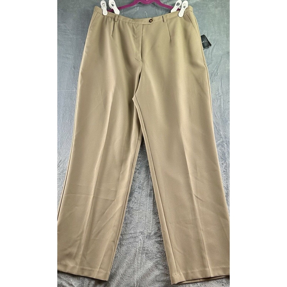 Sag Harbor Side Elastic Pants Women's Size 18 Beige R43080 Polyester W-17.75"NEW
